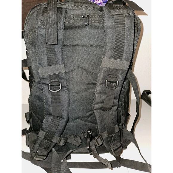 New! Outdoor Tactical Backpack Large Black Hiking Camping Hunting 20x15x8 - Picture 7 of 10